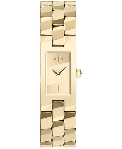 Armani Exchange Women's Quartz Two Hand Gold Stainless Steel Watch 34mm