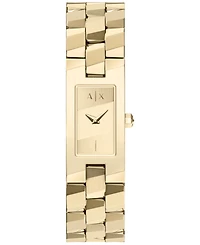 Armani Exchange Women's Quartz Two Hand Gold Stainless Steel Watch 34mm