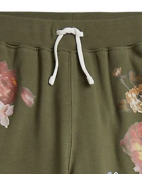 Polo Ralph Lauren Girls' 7-16 Floral Wide-Leg Fleece Sweatpants