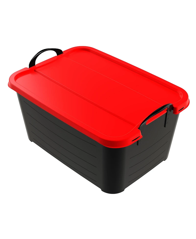 Life Story 55 Quart Stackable Storage Bin, Heavy Duty Lidded Container, 6 Pack
