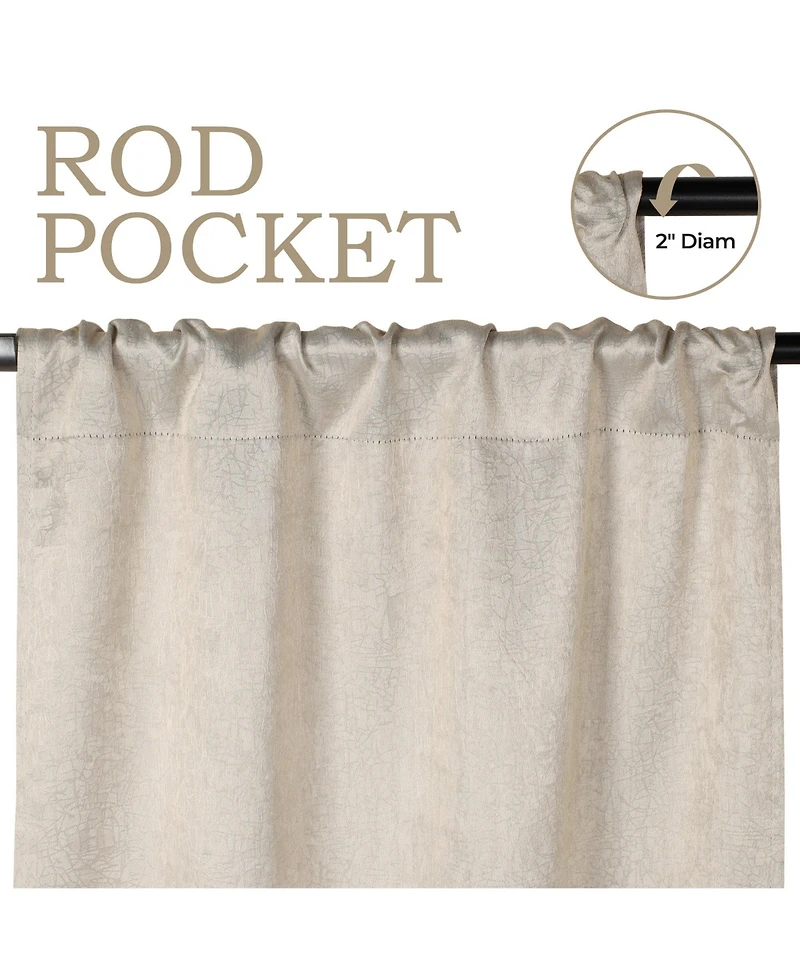Superior Senna Textured Blackout Curtain Set of 2 Panels, 26"x 64"