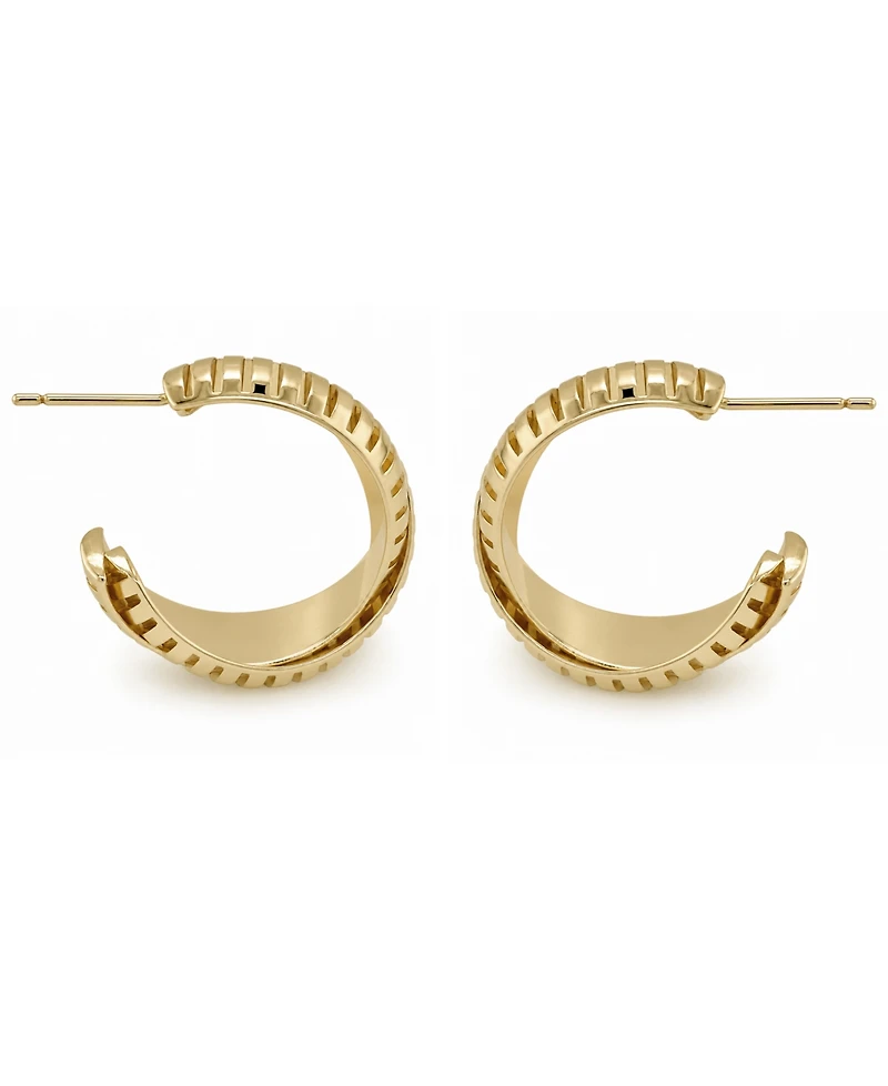 And Now This Textured X C Hoop Earrings