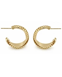 And Now This Textured X C Hoop Earrings