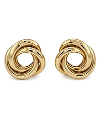 And Now This Silver, Gold Plated Brass Interlocking Stud Earring