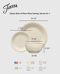 Fiesta Holly Berry Christmas Tree 3-Piece Place Setting