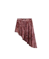 Desigual Women's Asymmetrical Flocked-Floral Mini Skirt