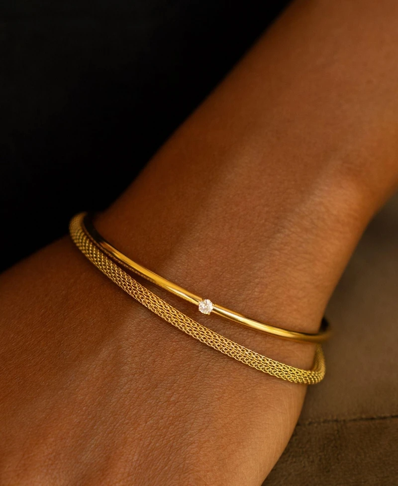 Atolea Thin Solar Cuff Bracelet