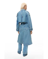 Desigual Women's Long Denim Trench Coat