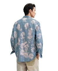 Desigual Men's Tie-dye striped shirt