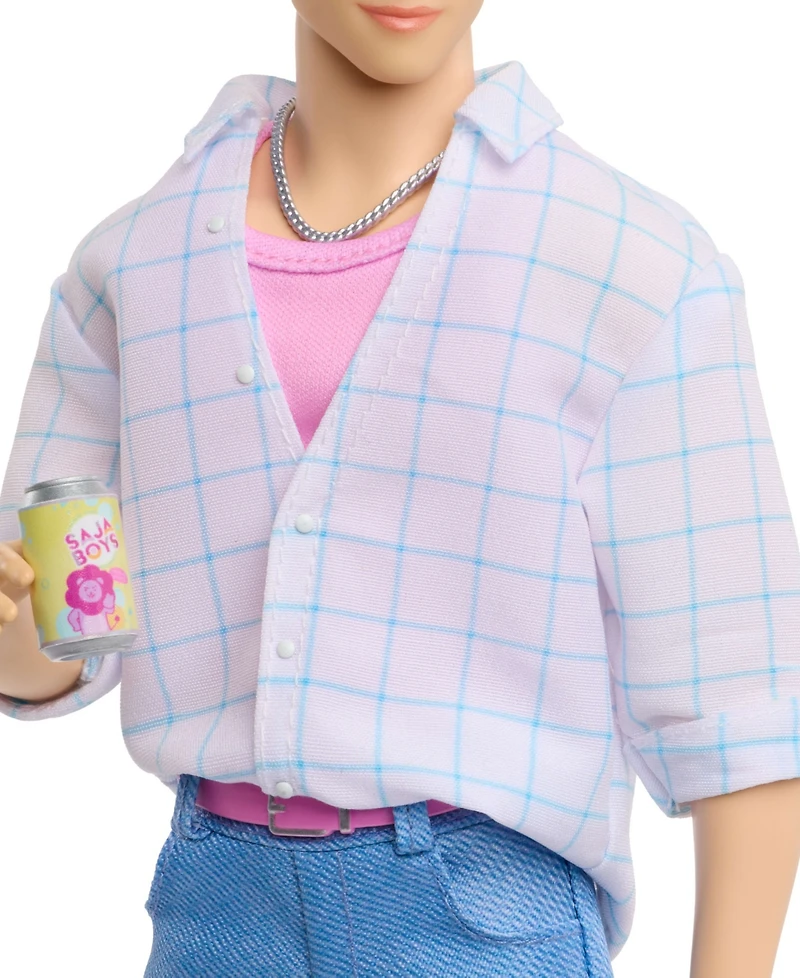 Kpop Demon Hunters Saja Boys Jinu Soda Pop 12" Fashion Doll with 11 Posable Joints, Ages 4+