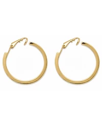 And Now This Cubic Zirconia Medium In & Out Clip-On Hoop Earrings in Gold-Plate, 1.18"