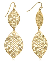 Essentials Filigree Double Drop Earrings in Gold-Plate