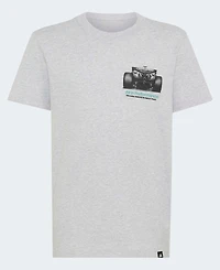 Adidas Big Boys and Girls Gray Mercedes-amg Petronas F1 Team Graphic T-Shirt