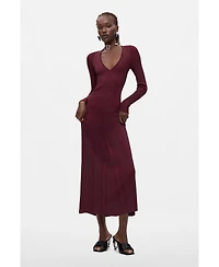Desigual Women's Long-Sleeve Fitted Ribbed-Knit Sweater Dress