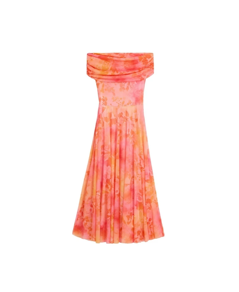 Desigual Women's Floral Long Mesh Dress