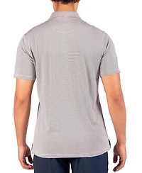 TailorByrd Men's Mini Stripe Performance Polo