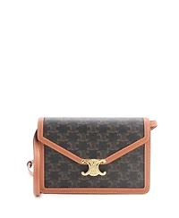 Pre-Owned Celine Enveloppe Wallet on Strap Triomphe Coated Canvas