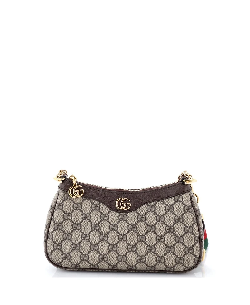 Pre-Owned Gucci Small Ophidia Charm Shoulder Bag Gg Coated Canvas