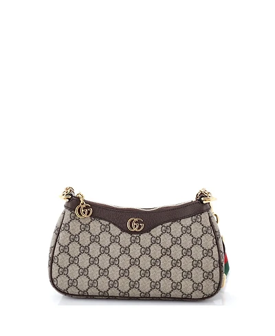 Pre-Owned Gucci Small Ophidia Charm Shoulder Bag Gg Coated Canvas