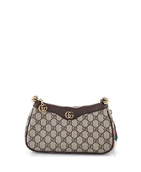 Pre-Owned Gucci Small Ophidia Charm Shoulder Bag Gg Coated Canvas