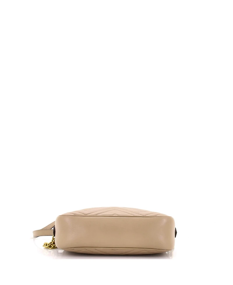 Pre-Owned Gucci Small Gg Marmont Shoulder Bag Matelasse Leather