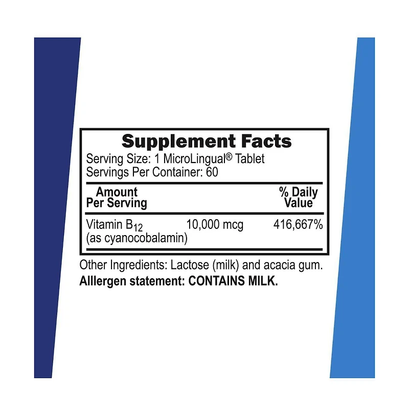 Superior Source No Shot Vitamin B-12 Cyanocobalamin 10000 mcg - Sublingual Tablets