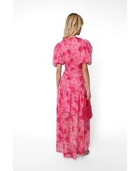 Cras Women's Elaine Floral High-Low Maxi Dress