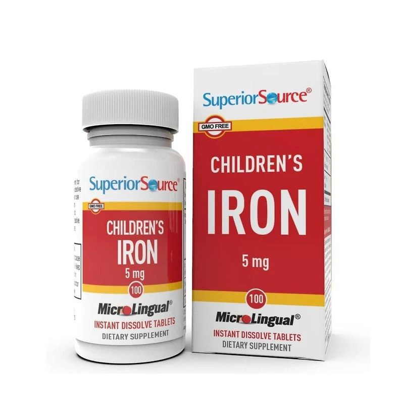 Superior Source Children's Iron 5 mg - Supplement Tablets for Toddlers
