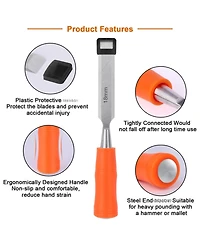Xdovet Wood Chisel Set Steel Hammer End 5pieces