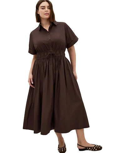 City Chic Women's Plus Lana Midi Shirt Dress