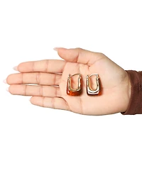 Jessica Simpson Square Hoop Earrings for Women, Thick Earrings Drop