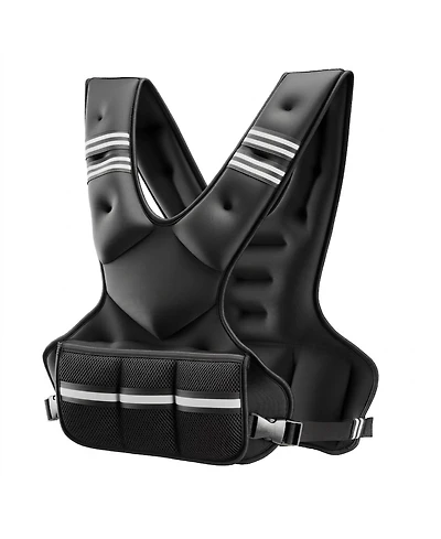 Sugift Adjustable Weighted Vest 20-32 lbs with 6 Weight Packs X-Shape for Strength Training Running