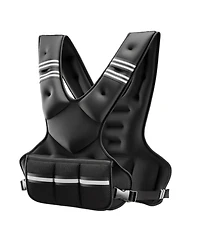 Sugift Adjustable Weighted Vest 20-32 lbs with 6 Weight Packs X-Shape for Strength Training Running