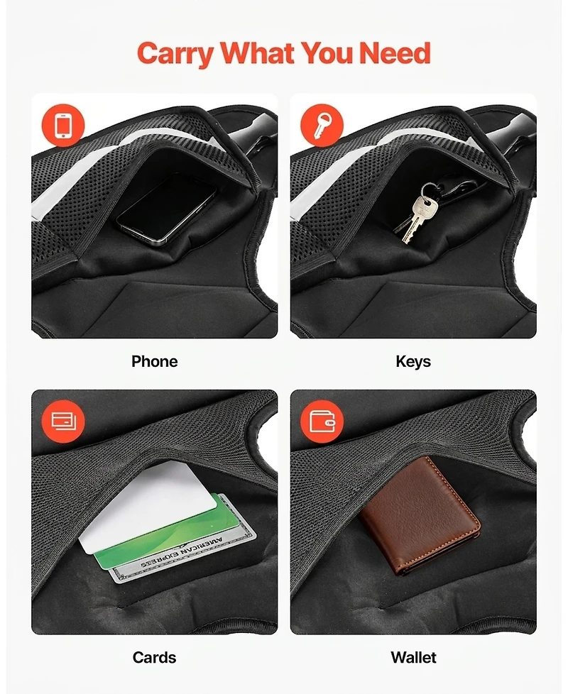 Sugift Adjustable Weighted Vest 20-32 lbs with 6 Weight Packs X-Shape for Strength Training Running