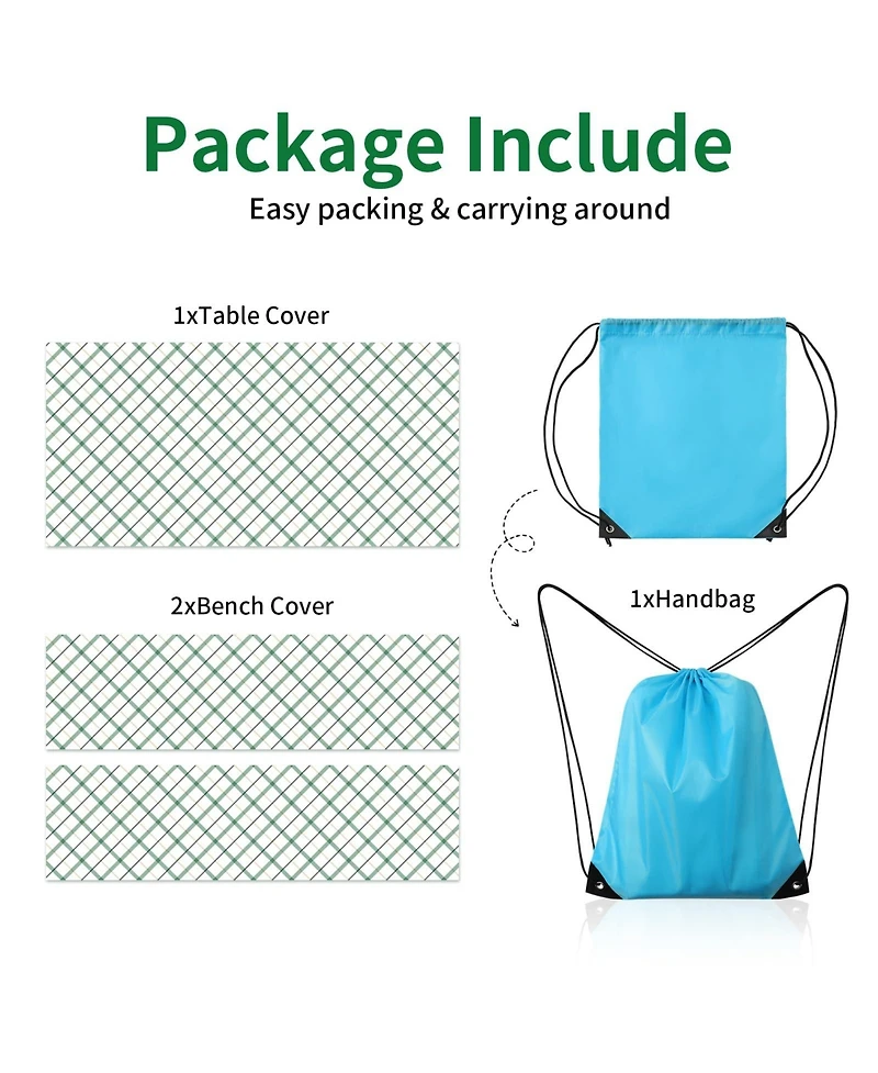 Piscifun 3 Piece Camping Outdoor Set Waterproof Windproof Stretchable