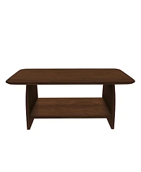 Flynama 47 Inch Double-Layer Rectangular Mdf Coffee Table