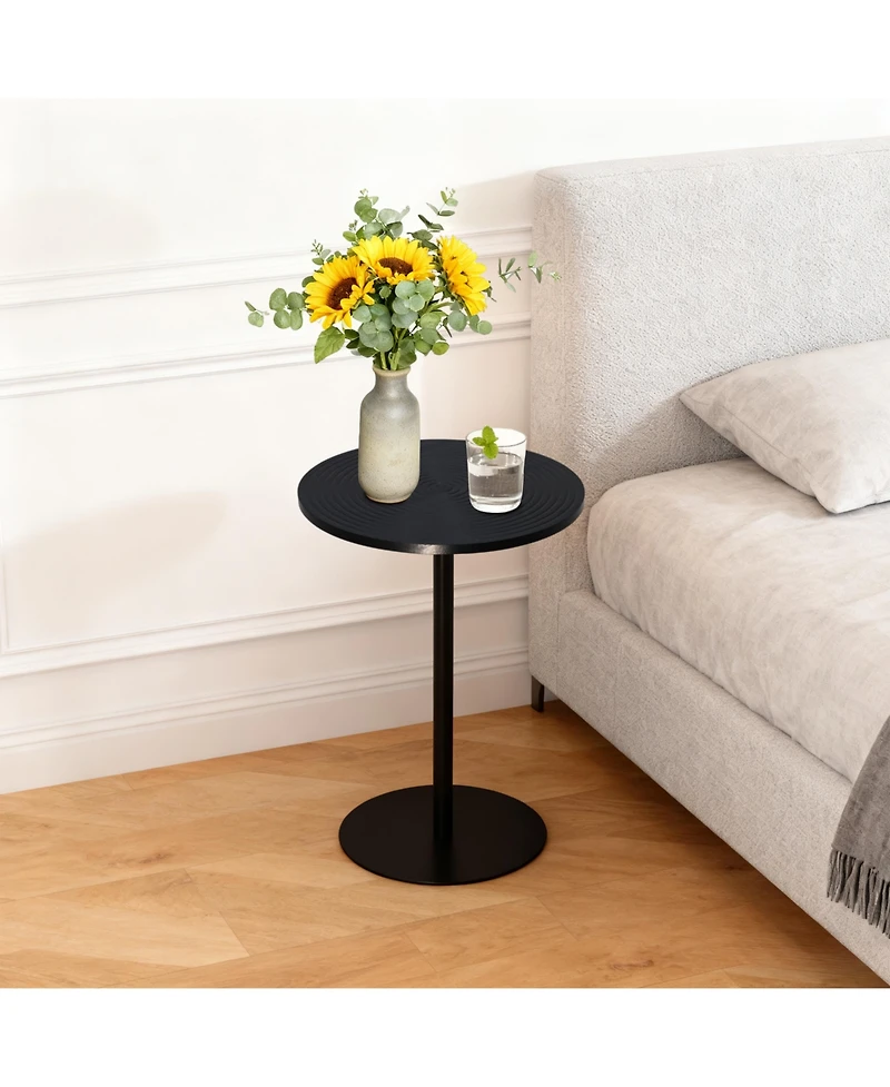 Flynama 2-Piece Nesting Round Tables, Concentric Circle Top