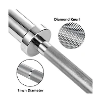 Sevorley 4 Ft Olympic Barbell with Rotating Sleeves and Knurled Grip 300 lb Capacity