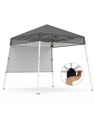 Sugift 7 x 7 Ft Pop-Up Canopy Tent with 1 Push Center Lock for Sports Picnic Camping