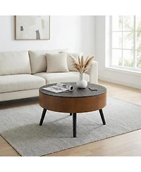 Flynama 31.5" Round Carved Coffee Table