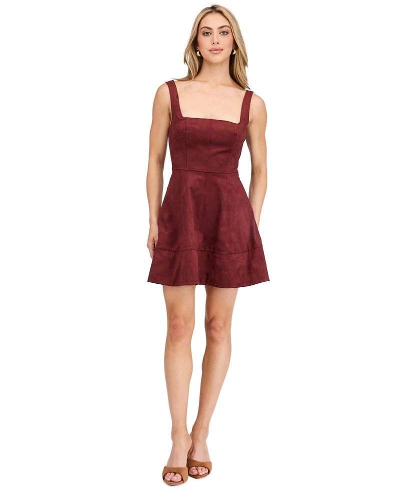 Kittenish Women's Misty Fit & Flare Square Neck Dress