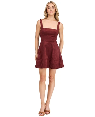 Kittenish Women's Misty Fit & Flare Square Neck Dress