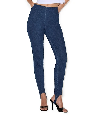 Steve Madden Women's Rockaway High-Waist Skinny Stirrup Denim Leggings