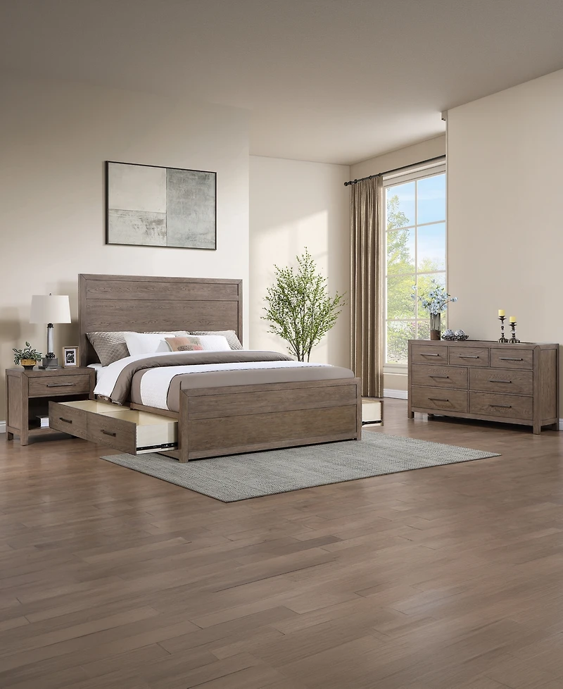 Adler 3-Piece King Storage Bedroom Set (Bed, Dresser & Nightstand), Macy's Exclusive