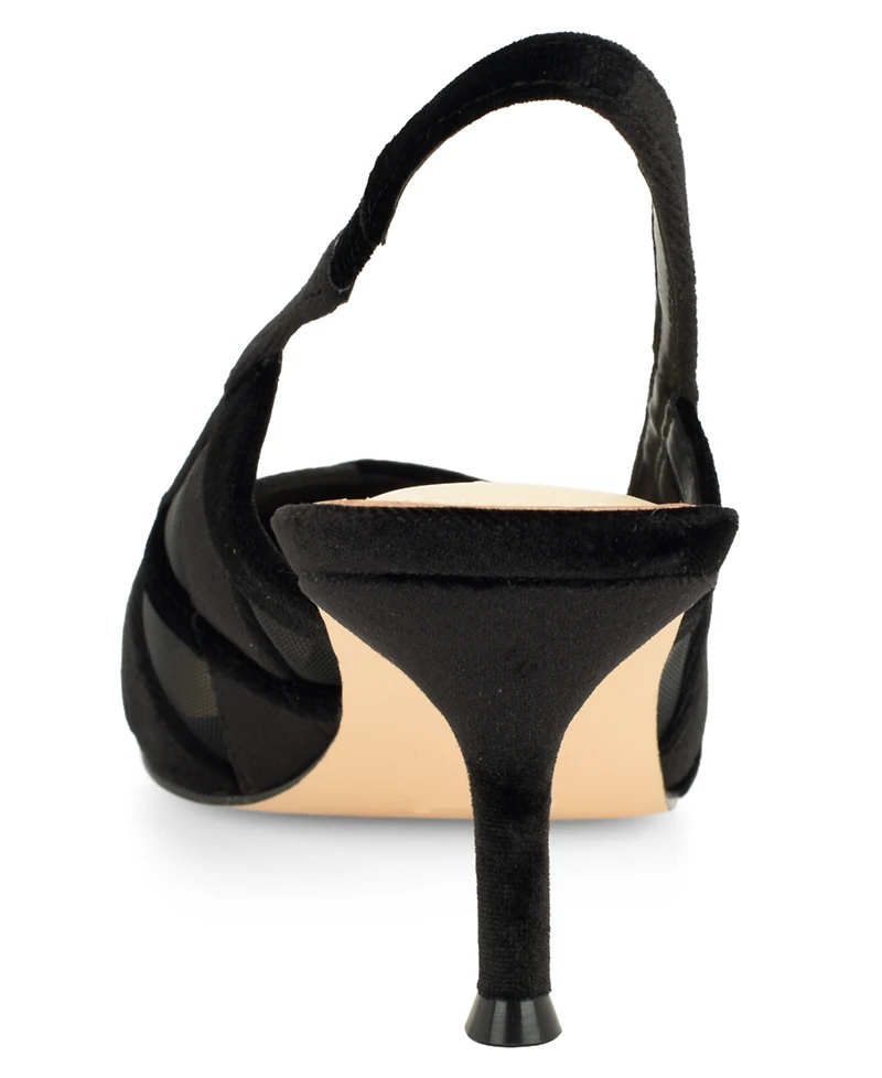 Nine West Women's Ellite Sheer Lattice Slingback Pumps