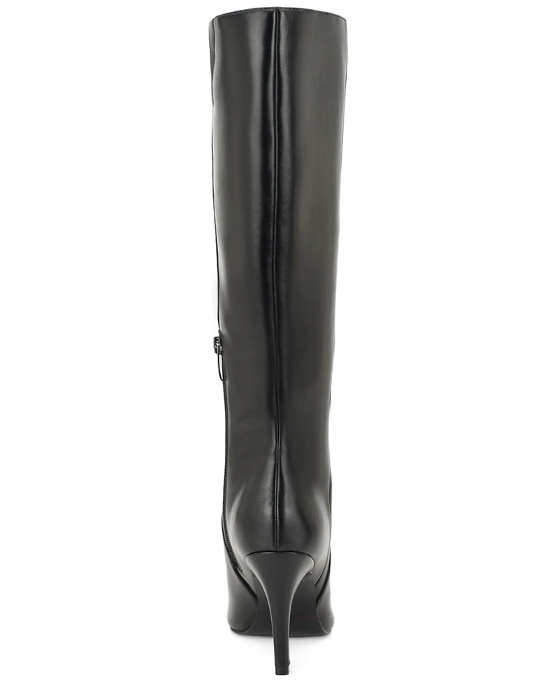 Nine West Women's Korin Wide-Calf Pointed Toe Stiletto Dress Boots