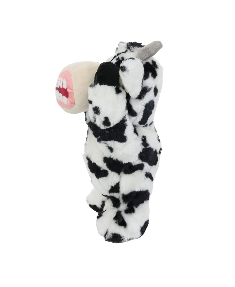 Mighty Angry Animals Cow 2 Pack, Durable Plush Squeaky Dog Toy