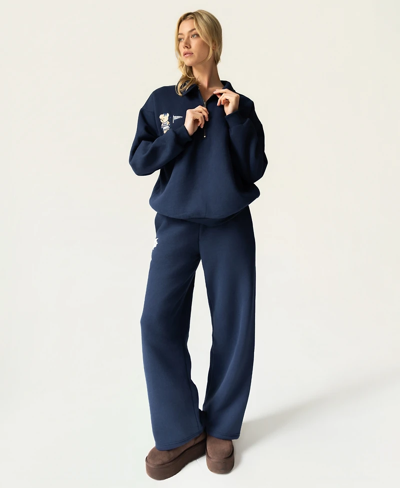 The Happy Camp3r Juniors' Puff-Print Wide-Leg Sweatpants