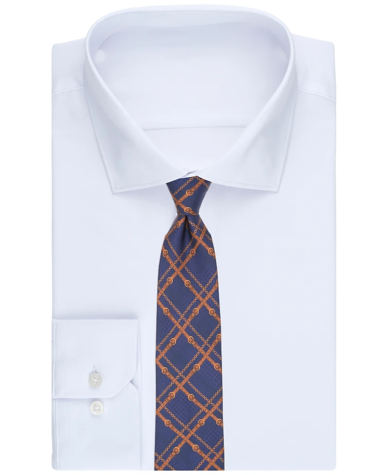 Club Room Men's Saddlecrest Plaid Print Classic Tie