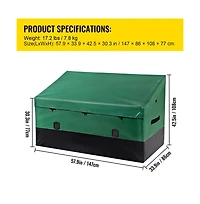 Slickblue 230 Gal Waterproof Deck Storage Box for Patio Garden and Backyard